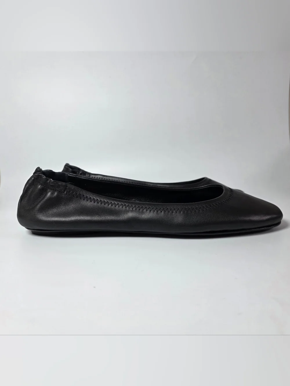 Quince Italian Leather On-The-Go Black Ballet Flat Woman's Size 10 - Picture 3 of 13